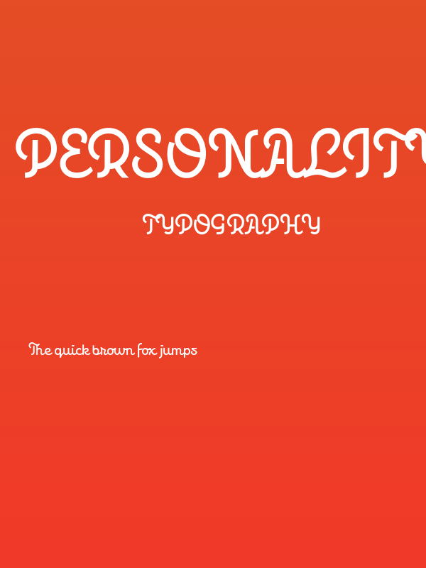 Personalitype Demo Regular Regular Poster