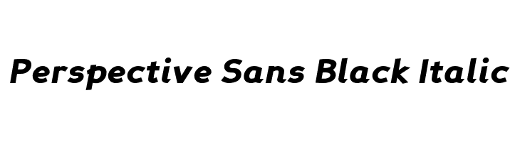 Perspective Sans Black Italic Fonte