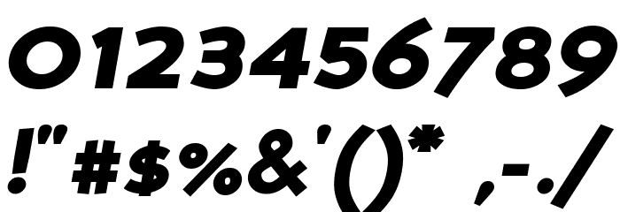 Perspective Sans Black Italic Font OTHER CHARS