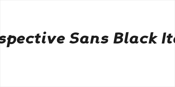 Perspective Sans Black Italic Logo