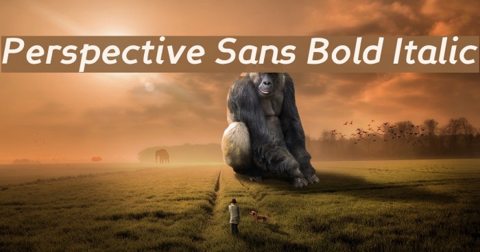 Perspective Sans Bold Italic Font examples