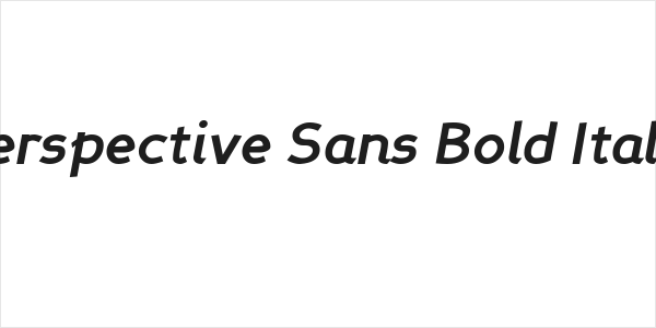 Perspective Sans Bold Italic Logo