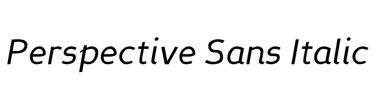 Perspective Sans Italic Fonte