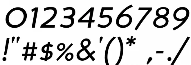 Perspective Sans Italic Font OTHER CHARS