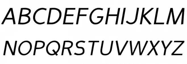 Perspective Sans Italic フォント 大文字