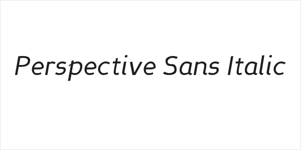 Perspective Sans Italic Logo