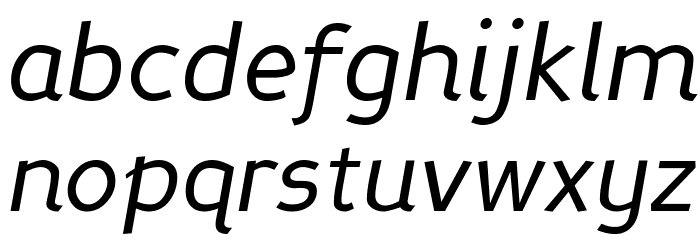 Perspective Sans Italic Font LOWERCASE