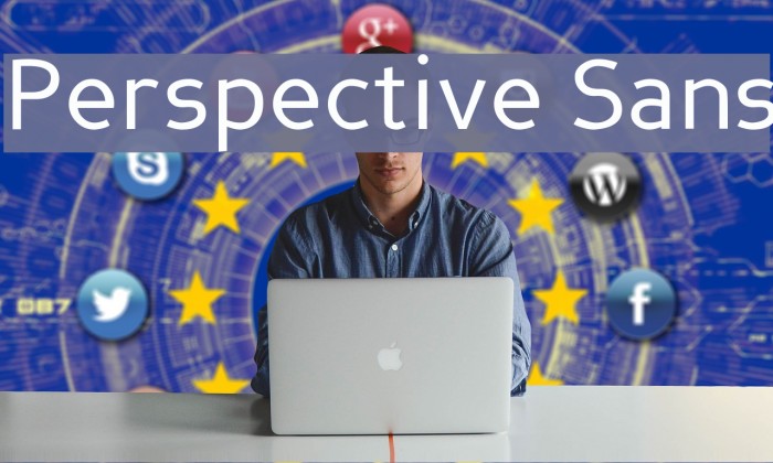 Perspective Sans Font examples