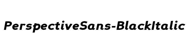 PerspectiveSans-BlackItalic Fonte