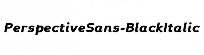 PerspectiveSans-BlackItalic  Descarca Fonturi Gratis