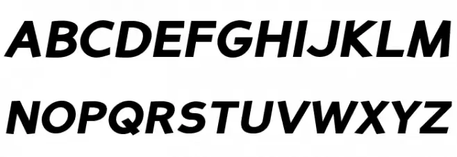 PerspectiveSans-BlackItalic फ़ॉन्ट अपरकेस