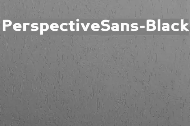PerspectiveSans-Black Font examples