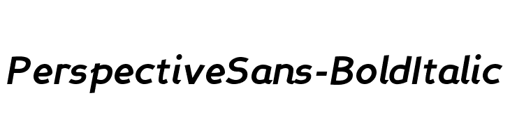 PerspectiveSans-BoldItalic Font