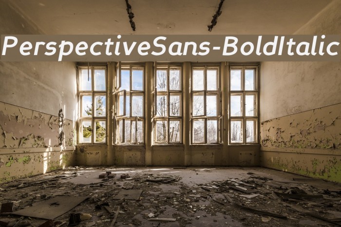 PerspectiveSans-BoldItalic Font examples