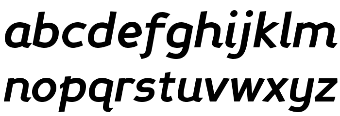 PerspectiveSans-BoldItalic Font LOWERCASE