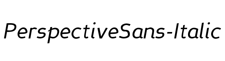 PerspectiveSans-Italic Font