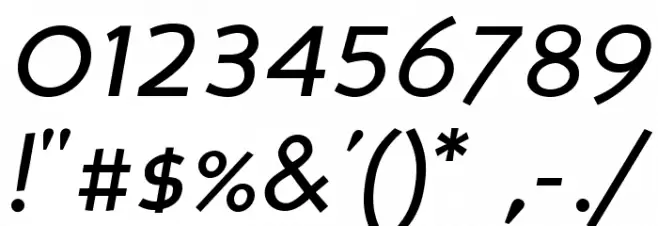 PerspectiveSans-Italic Font OTHER CHARS