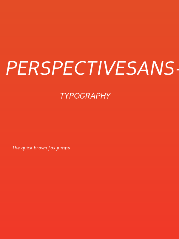 PerspectiveSans-Italic Poster