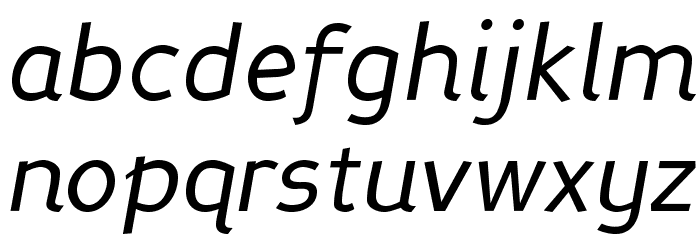 PerspectiveSans-Italic Font LOWERCASE