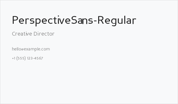 PerspectiveSans-Regular Business Card