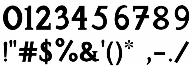 Perspicacious Bold Font OTHER CHARS