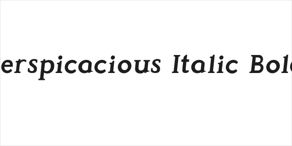 Perspicacious Italic Bold Logo