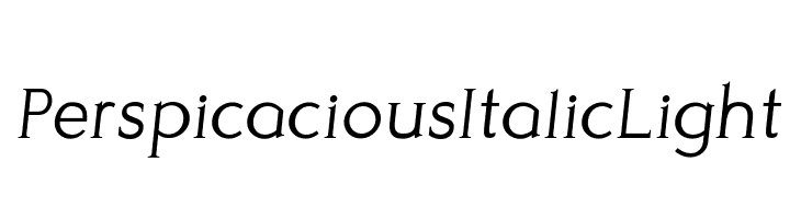 Perspicacious Italic Light  नि: शुल्क फ़ॉन्ट्स डाउनलोड