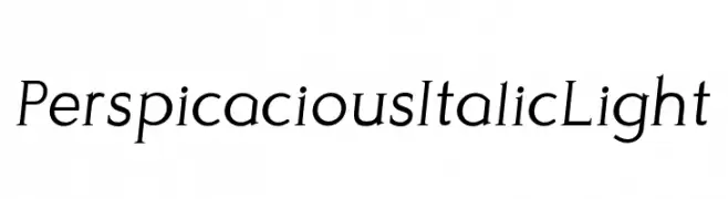 Perspicacious Italic Light  تنزيل الخطوط