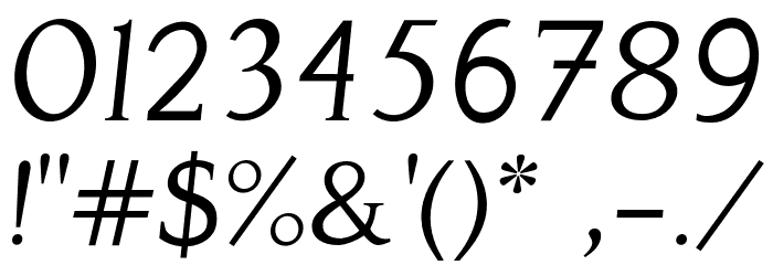 Perspicacious Italic Light Font OTHER CHARS