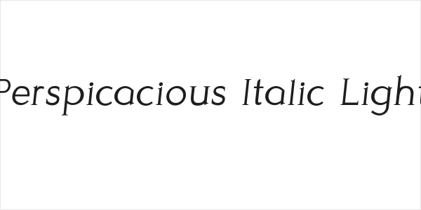 Perspicacious Italic Light Logo