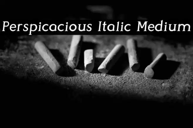 Perspicacious Italic Medium Font examples