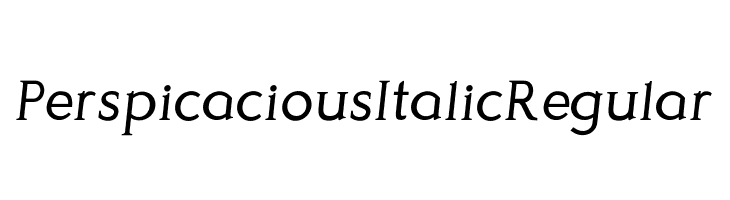 Perspicacious Italic Regular  Frei Schriftart Herunterladen