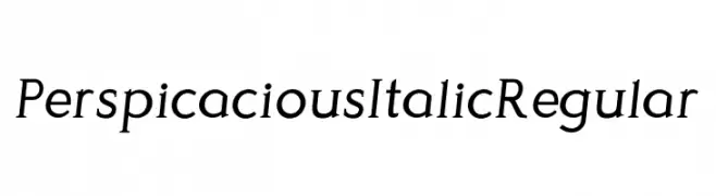 Perspicacious Italic Regular  تنزيل الخطوط