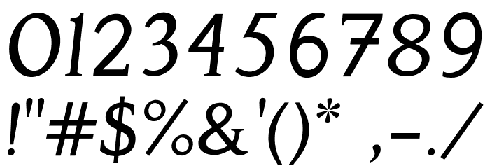 Perspicacious Italic Regular Font OTHER CHARS