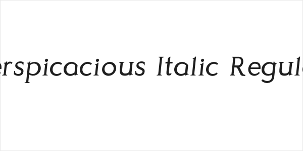 Perspicacious Italic Regular Logo