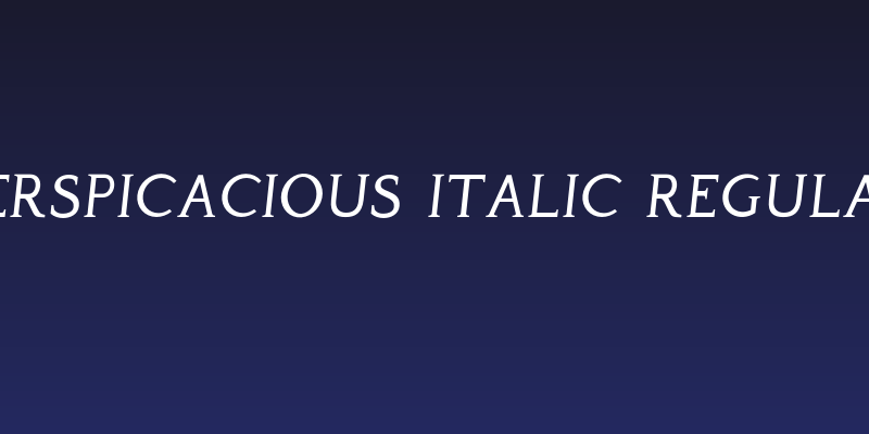 Perspicacious Italic Regular Social Header