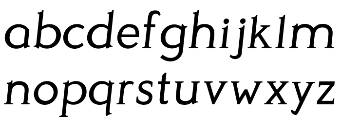 Perspicacious Italic Regular Font LOWERCASE