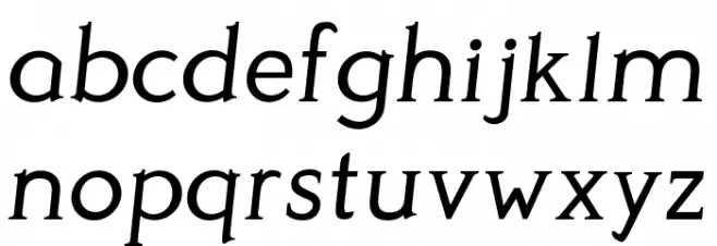 Perspicacious Italic Regular फ़ॉन्ट लोअरकेस