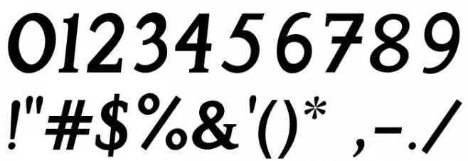 Perspicacious Italic SemiBold Font OTHER CHARS