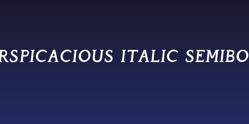 Perspicacious Italic SemiBold Social Header