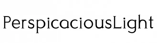 Perspicacious Light  font caratteri gratis