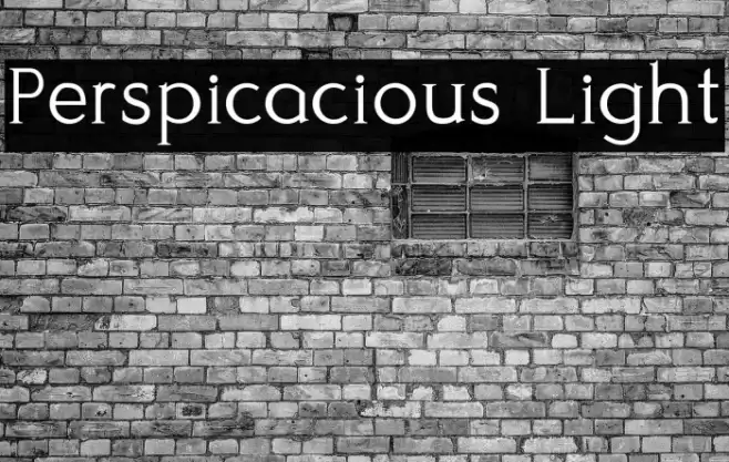Perspicacious Light Font examples