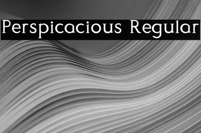 Perspicacious Regular Font examples