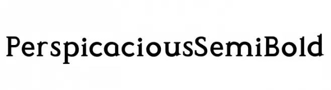 Perspicacious SemiBold  font caratteri gratis