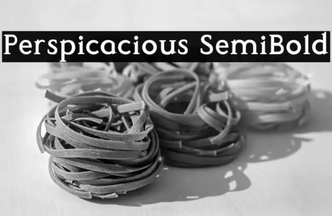 Perspicacious SemiBold Font examples