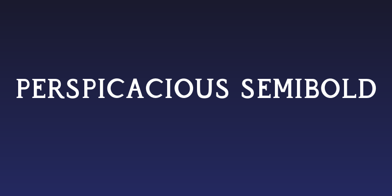 Perspicacious SemiBold Social Header