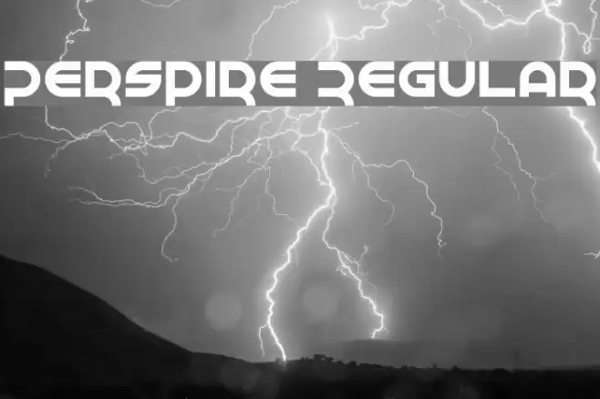 Perspire Regular Font examples