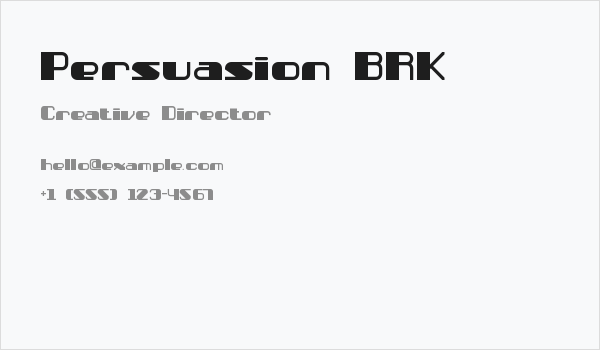 Persuasion BRK Business Card