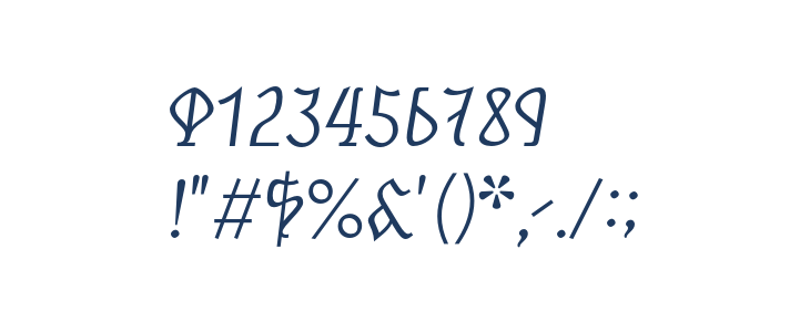 Pertho Italic Other Characters