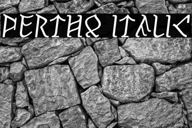 Pertho Italic Font examples